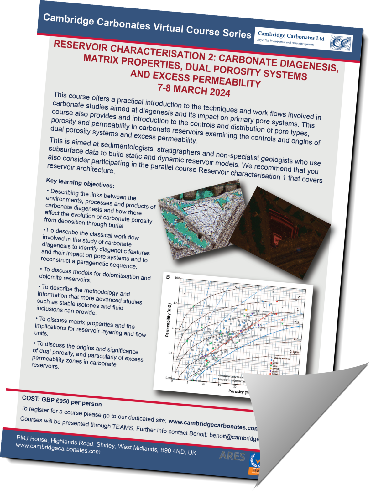 7-8 March 2024: Reservoir characterisation 2: Carbonate diagenesis ...